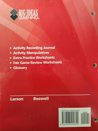 BIG IDEAS MATH Accelerated: Record & Practice Journal Red/Course 2 [Paperback] HOLT MCDOUGAL