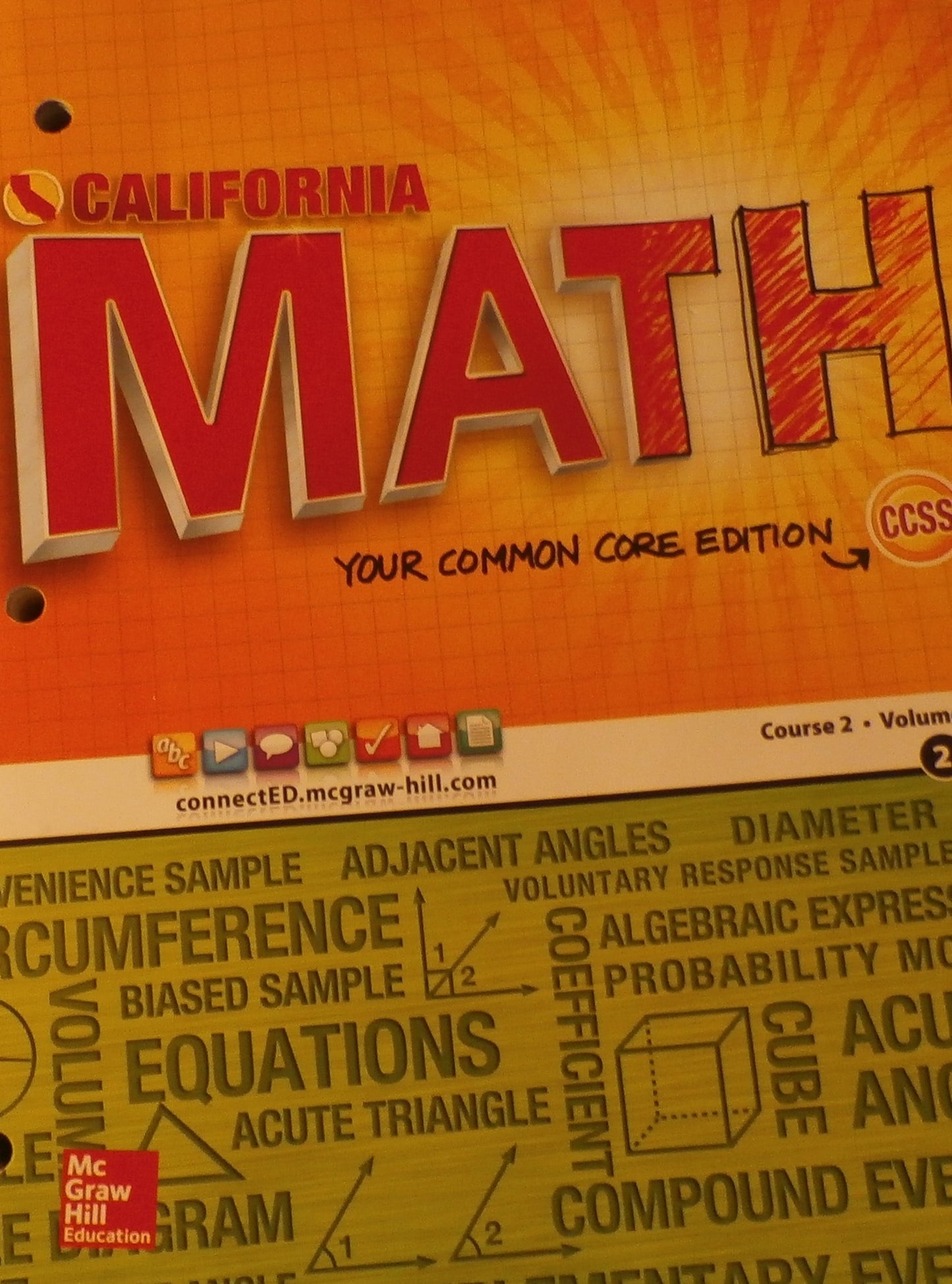 CALIFORNIA MATH Your Common Core Edition Course 2/Volume 2 [Paperback]