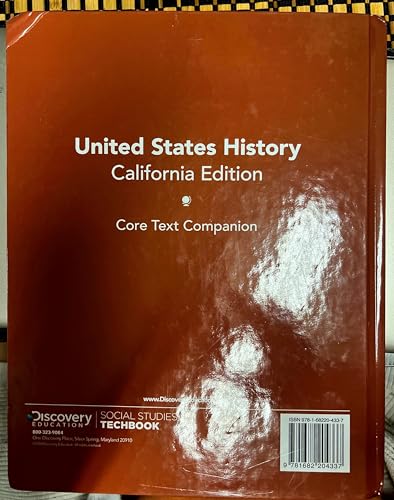 Discovery Education ,Social Studies ,Techbook ,United States History ,California Edition ,Core Text Companion [Tankobon Hardcover] Discovery Education