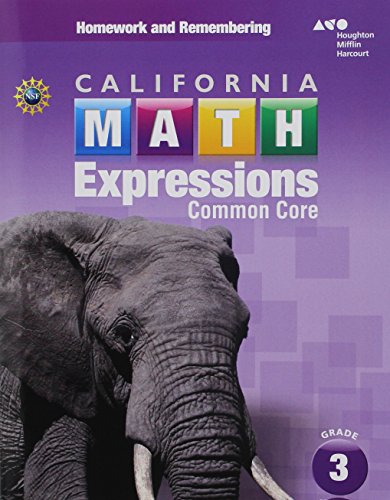 Homework and Remembering Workbook, Volume 1 Grade 3 (Houghton Mifflin Harcourt Math Expressions) Houghton Mifflin Harcourt