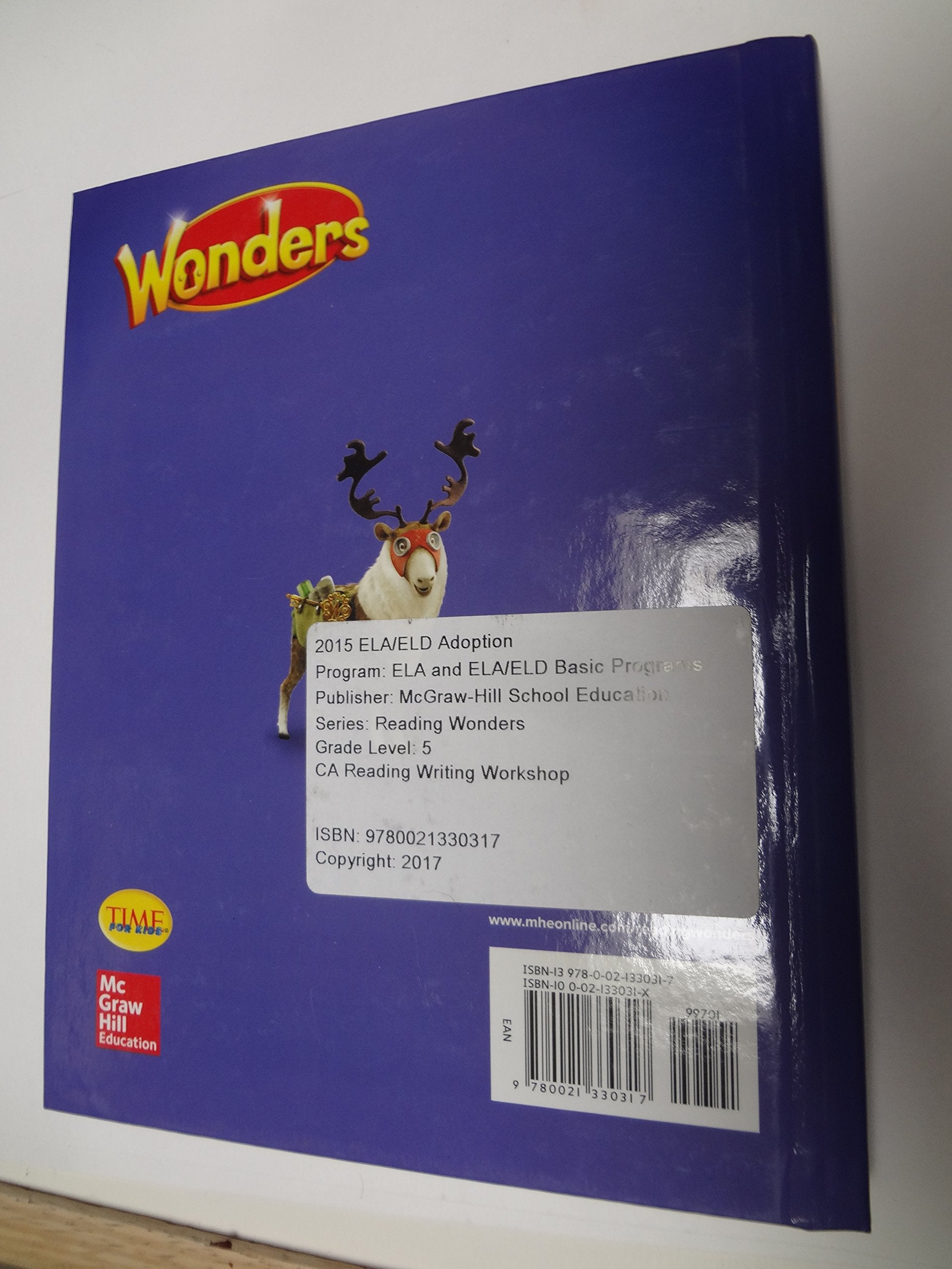 Wonders California reading/writing workshop grade 5 [Hardcover] Diane August