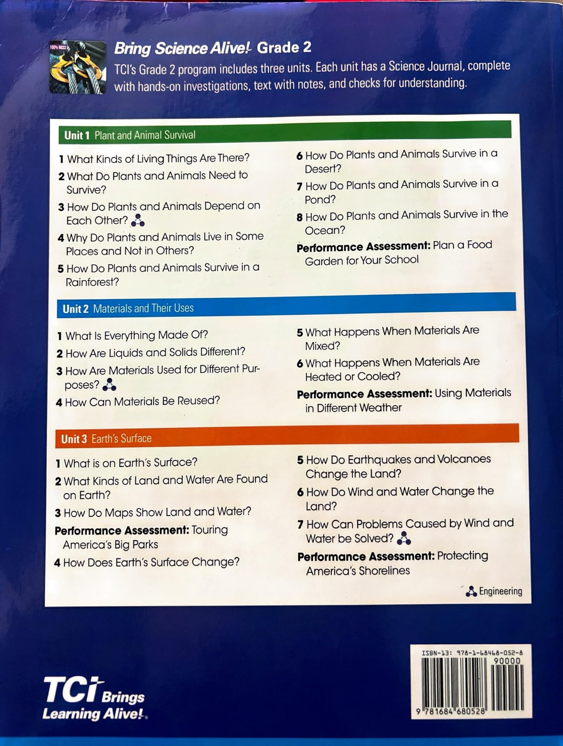 Bring Science Alive! Grade 2 , Unit 2, Materials and Their Uses , First Edition , Science Journal . [Perfect Paperback] Teacher´s Curriculum Institute, LLC