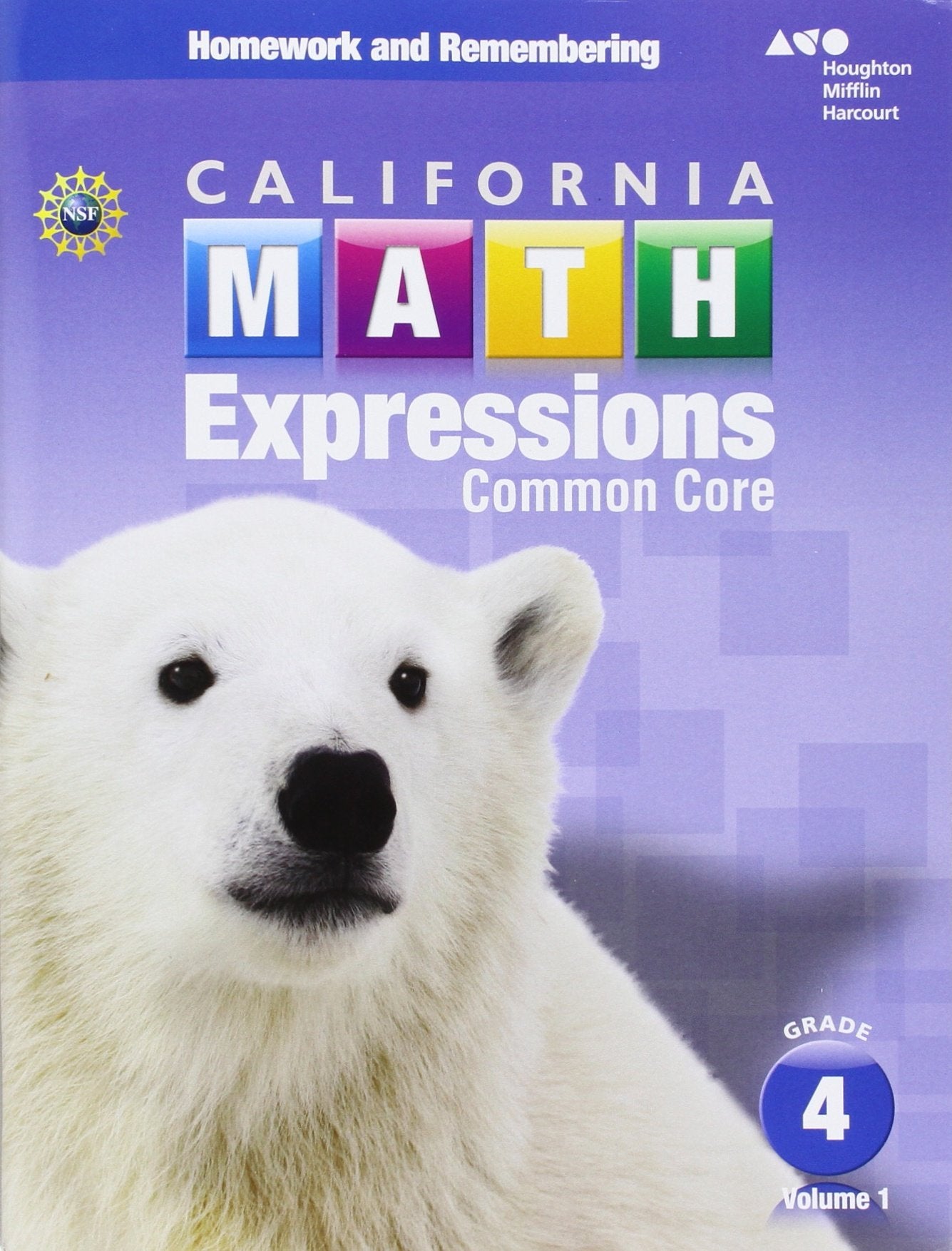 Homework and Remembering Workbook, Volume 1 Grade 4 (Houghton Mifflin Harcourt Math Expressions)