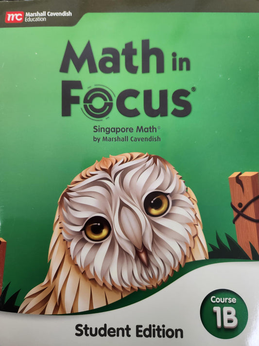 Student Edition Volume B Course 1 2020 (Math in Focus)
