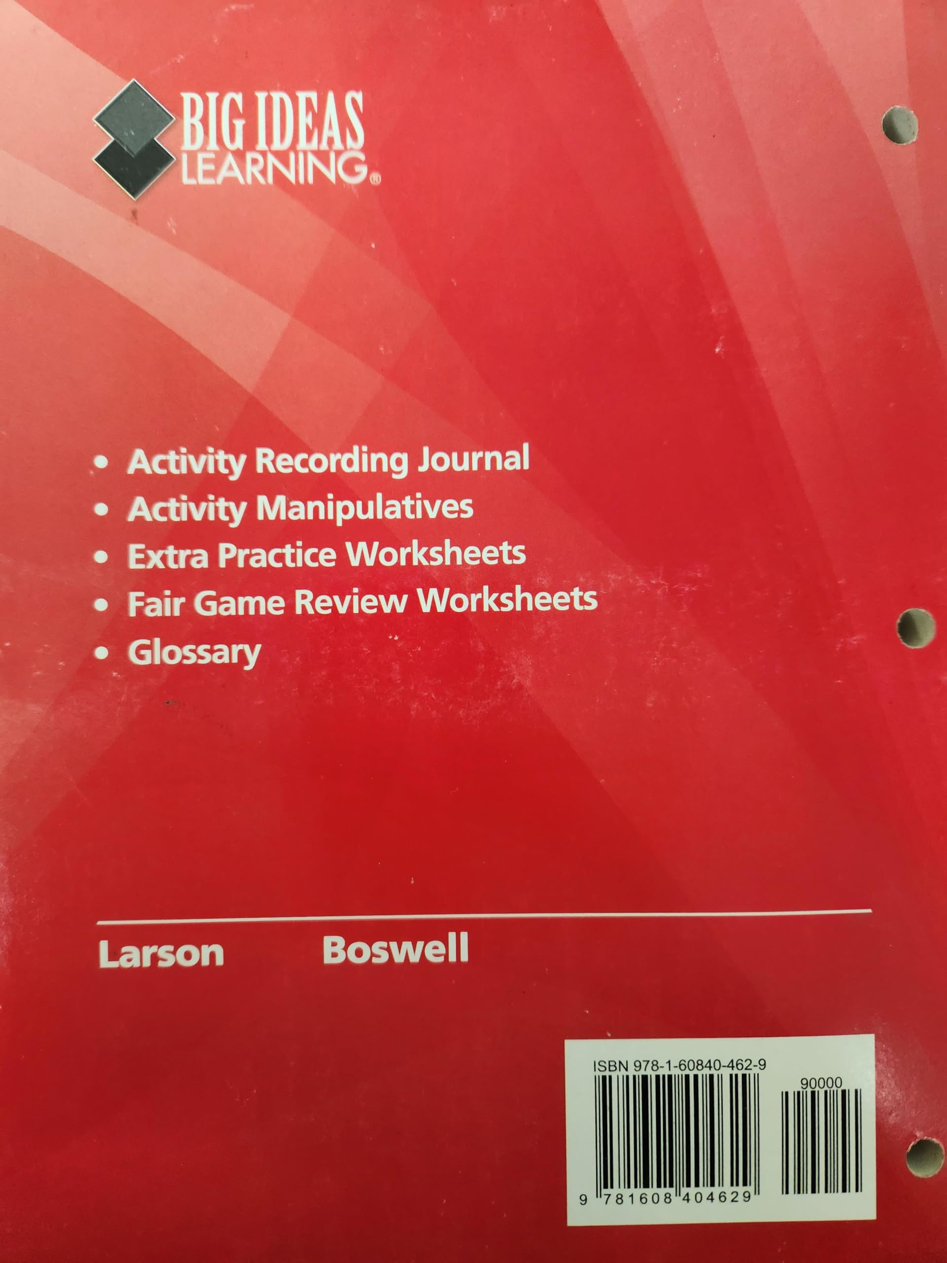 BIG IDEAS MATH Accelerated: Record & Practice Journal Red/Course 2