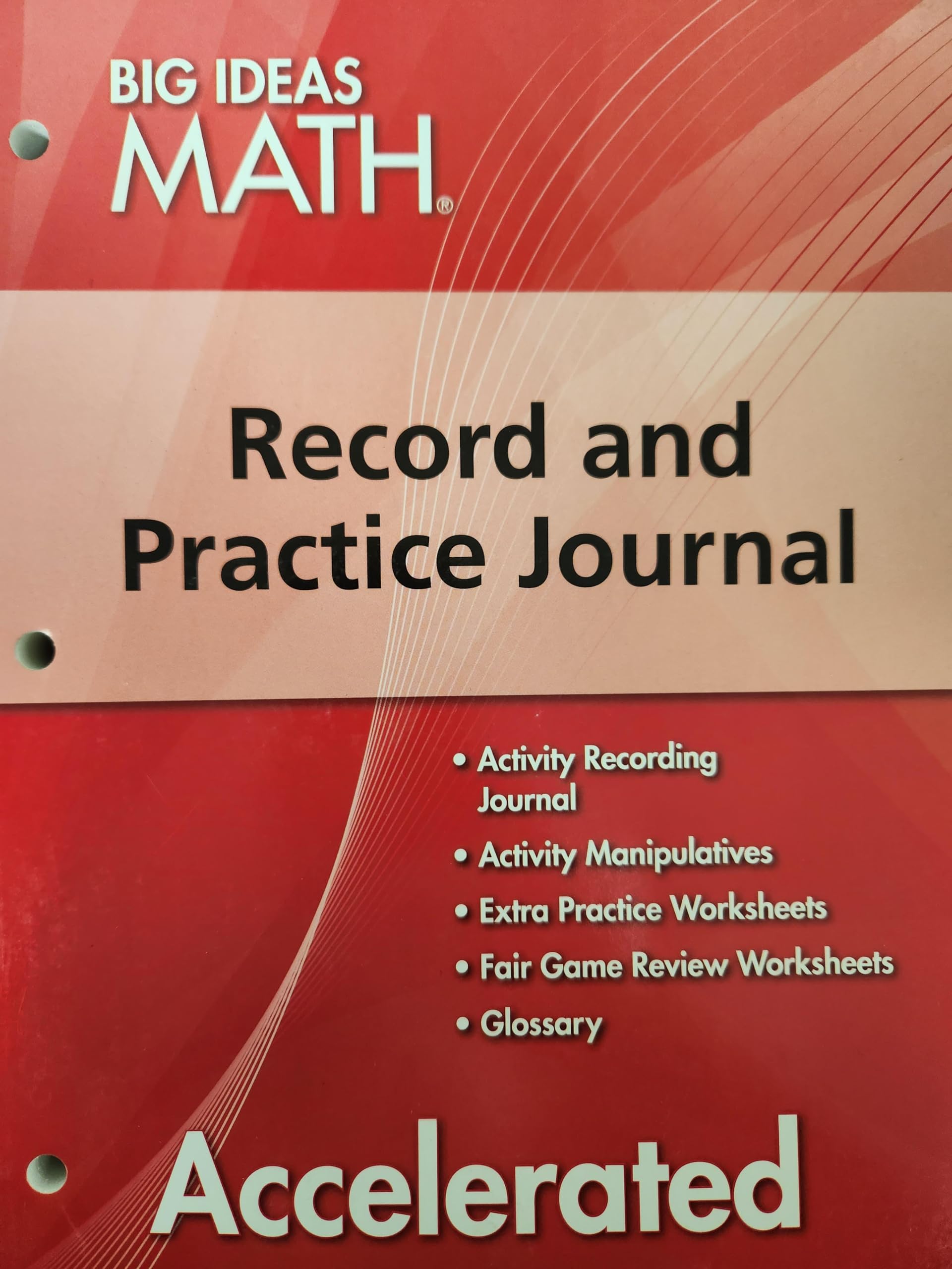 BIG IDEAS MATH Accelerated: Record & Practice Journal Red/Course 2