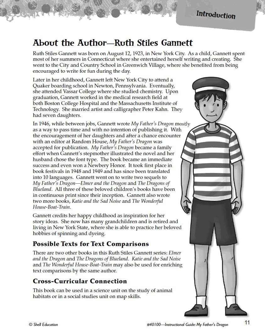 My Father's Dragon: An Instructional Guide for Literature - Novel Study Guide for Elementary School Literature with Close Reading and Writing Activities (Great Works Classroom Resource)