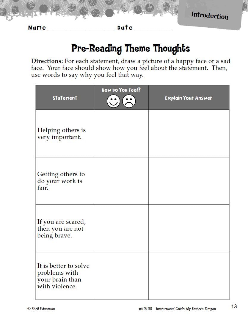 My Father's Dragon: An Instructional Guide for Literature - Novel Study Guide for Elementary School Literature with Close Reading and Writing Activities (Great Works Classroom Resource)