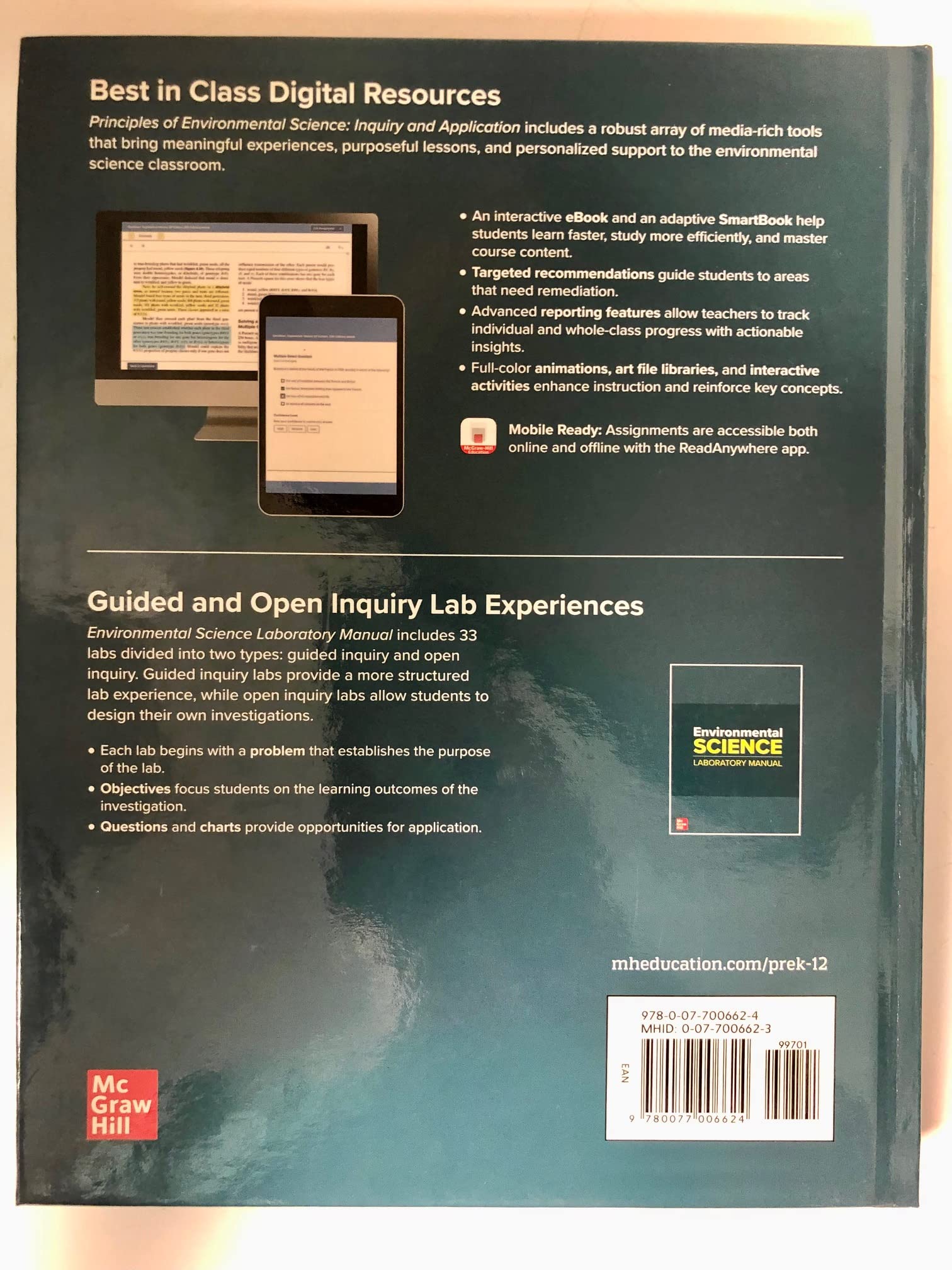 Principles of Environmental Science, Inquiry & Application, High School Edition, c.2023, 9780077006624, 0077006623