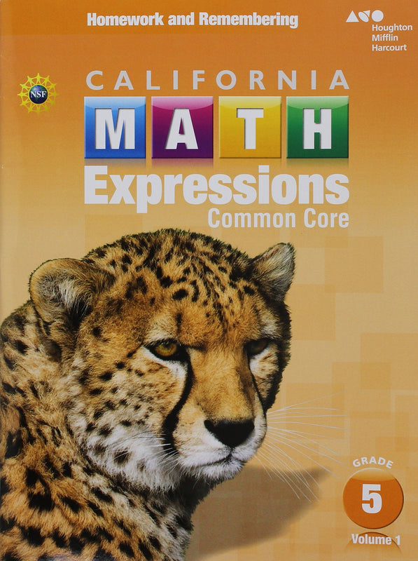 Homework and Remembering Workbook, Volume 1 Grade 5 (Houghton Mifflin Harcourt Math Expressions)