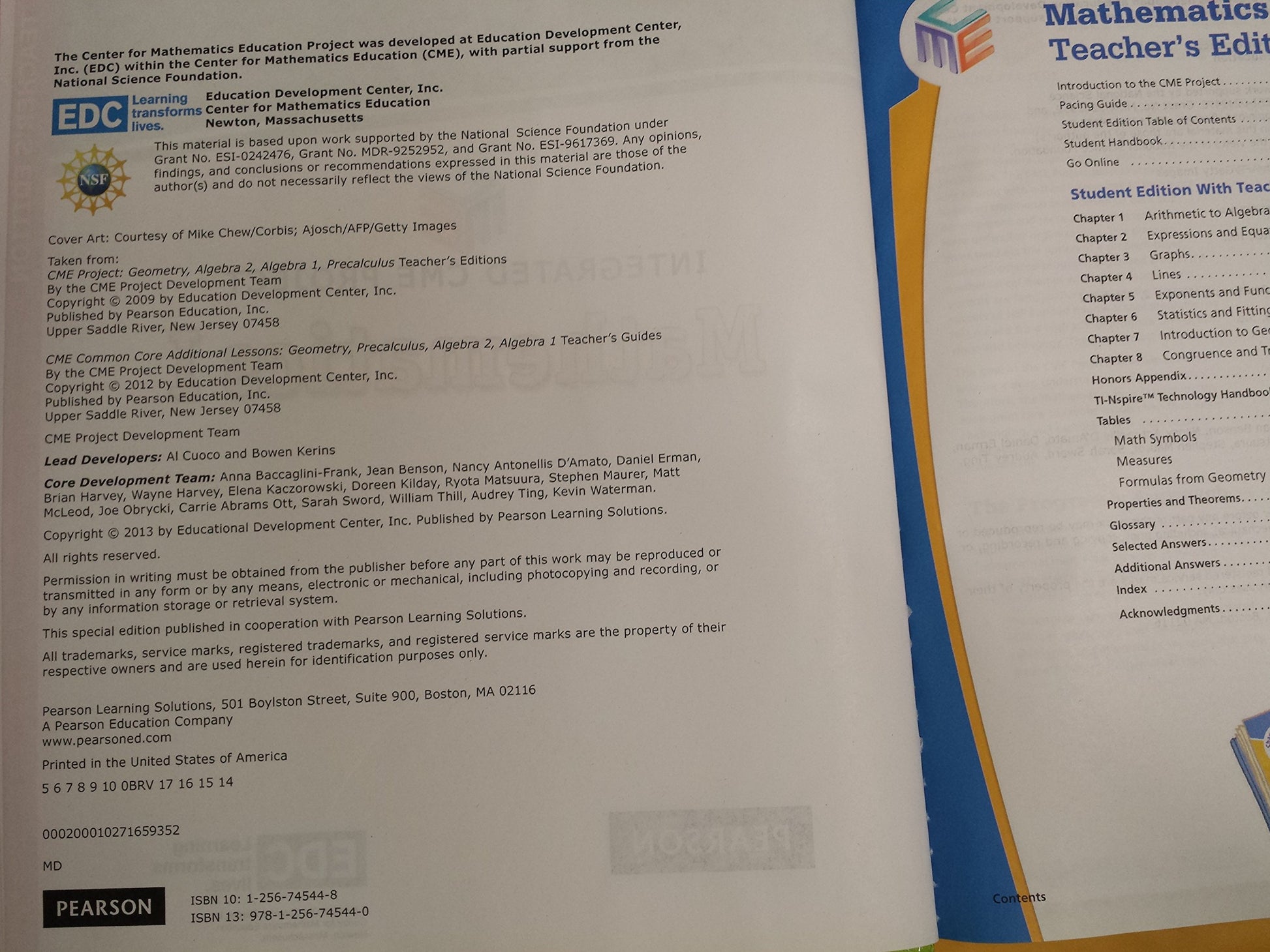 Pearson Integrated CME project Mathematics I Teacher's Edition 2013