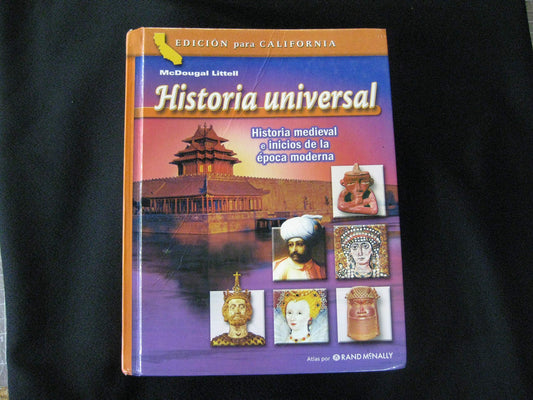 World History Grades 6-8 Medieval and Early Modern Times: McDougal Littell World History California (MS WHIST) (Spanish Edition)