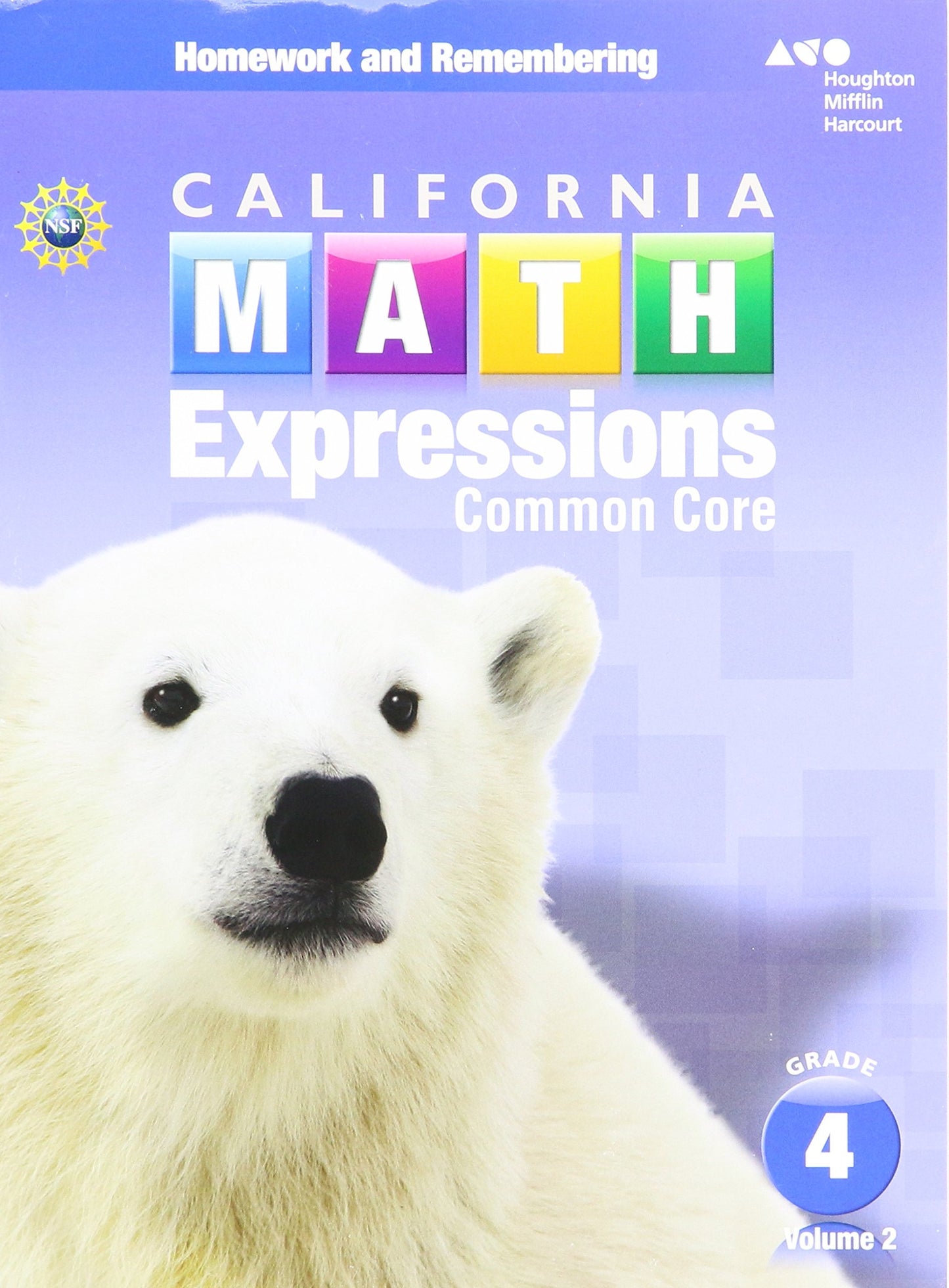 Homework and Remembering Workbook, Volume 2 Grade 4 (Houghton Mifflin Harcourt Math Expressions)