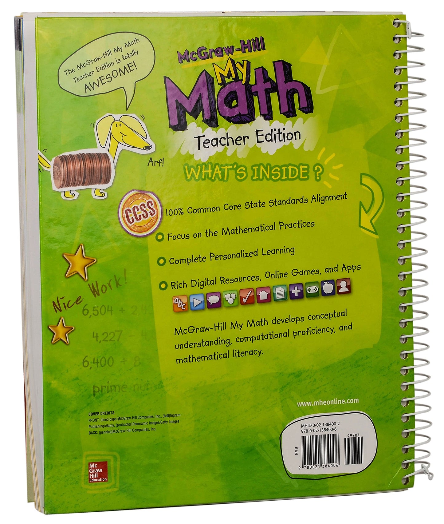 McGraw-Hill My Math, Grade 4 Volume 2, Teacher Edition, CCSS Common Core [Spiral-bound] McGraw-Hill Education