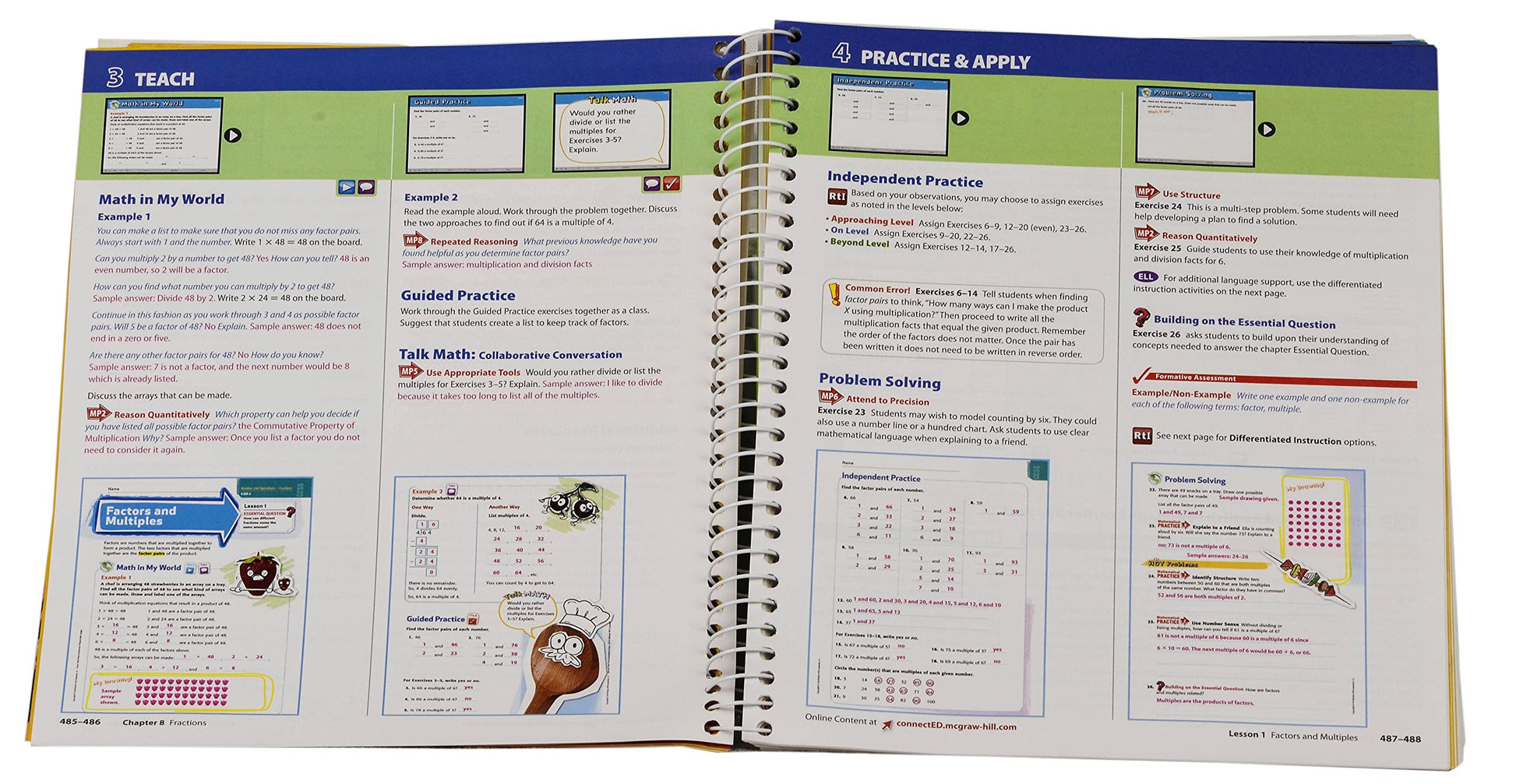 McGraw-Hill My Math, Grade 4 Volume 2, Teacher Edition, CCSS Common Core [Spiral-bound] McGraw-Hill Education
