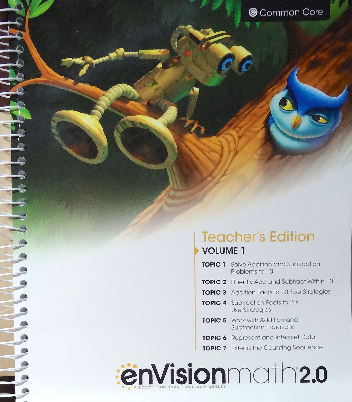 enVisionmath2.0 - 2016 Common Core Teacher Edition Volume 1 Grade 1 [Spiral-bound] Charles Bay-Williams Berry Caldwell Champagne Copley Crown Fennell Karp Murphy Schielack Suh Wray