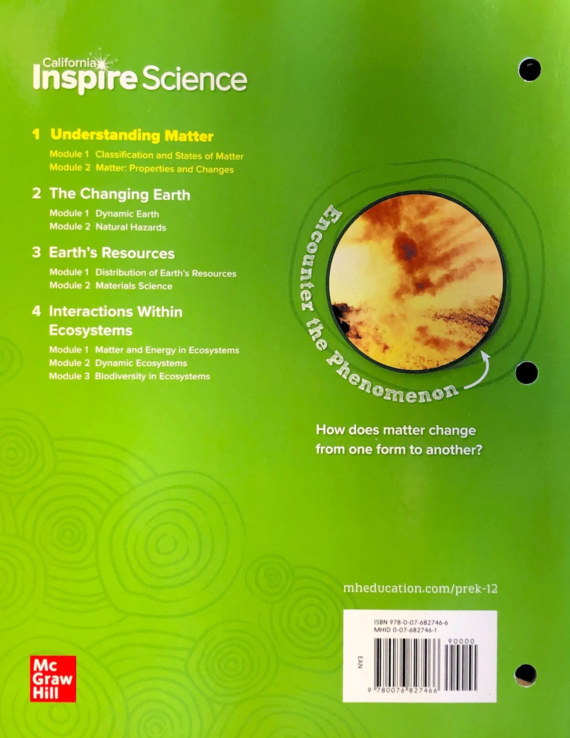 California Inspire Science: Grade 7 Integrated Student Edition Unit 1