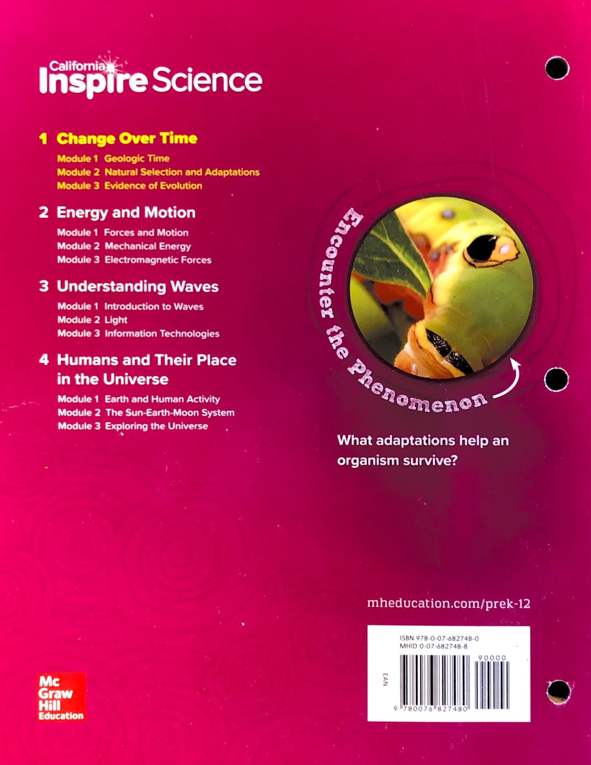 California Inspire Science: G8 Integrated Student Edition Unit 1