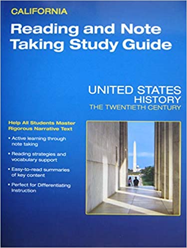 United States History: The Twentieth Century California Reading and Note Taking Study Guide [Paperback] Pearson Education